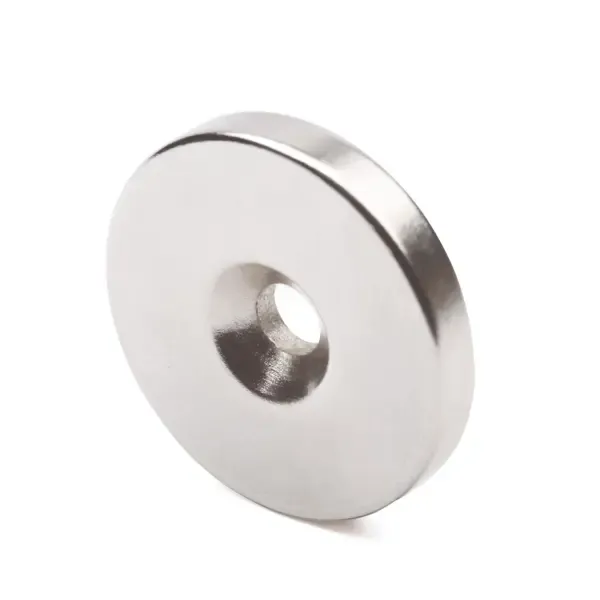 Неодимовый магнит диск Forceberg 30х5 мм с зенковкой 5/10 4 шт
