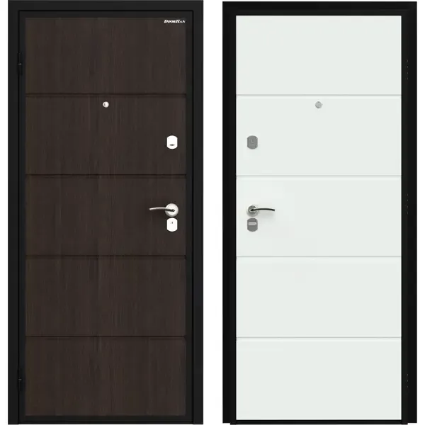 Дверь входная металлическая Оптим 88x205 см левая цвет белый DOORHAN ОПТИМ