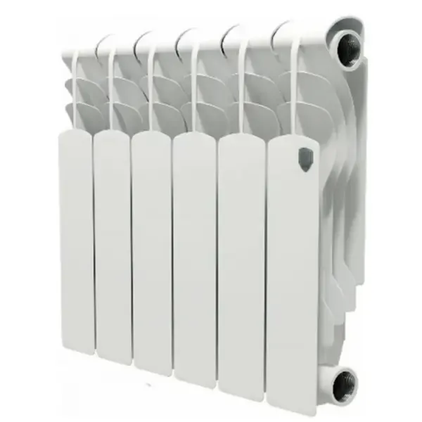 Радиатор Royal thermo Revolution Bimetall 350 6 секций боковое подключение биметалл белый