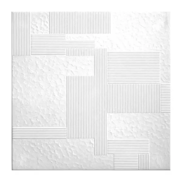 Плитка потолочная экструдированная Солид белая С2049, 50x50 см