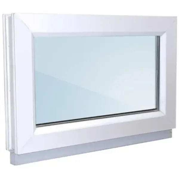 Пластиковое окно ПВХ VEKA 500х800мм (ВхШ) фрамуга двухкамерный стеклопакет белый (с двух сторон)
