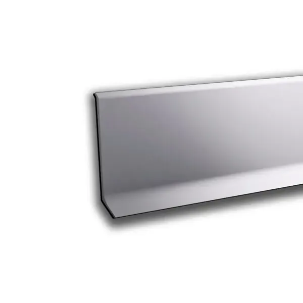 Плинтус напольный Профиль-Опт 2000x60x10мм алюминий цвет серебро