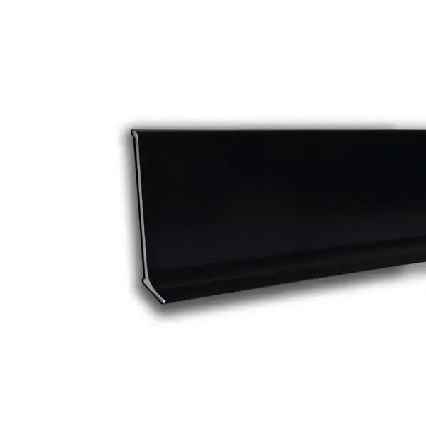 Плинтус напольный Профиль-Опт 1500x80x10мм алюминий цвет черный