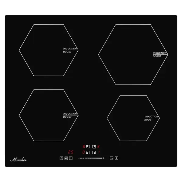 Индукционная варочная панель Monsher MHI 6006 59 см 4 конфорки цвет черный