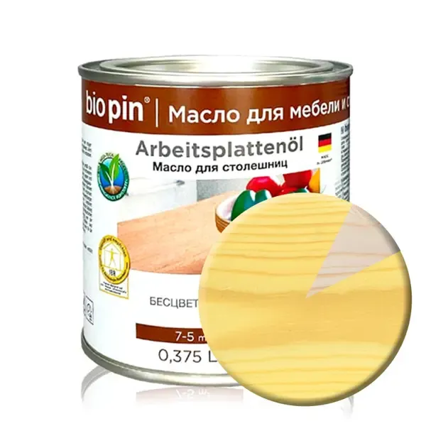 Масло для деревянных столешниц Biopin цвет бесцветный 0.375 л