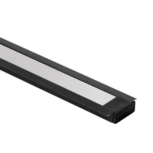 Встраиваемый алюминиевый профиль черный/белый для светодиодной ленты LL-2-ALP007