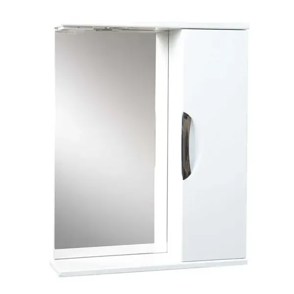 Шкафчик зеркальный Emmy Милли 50 см цвет белый