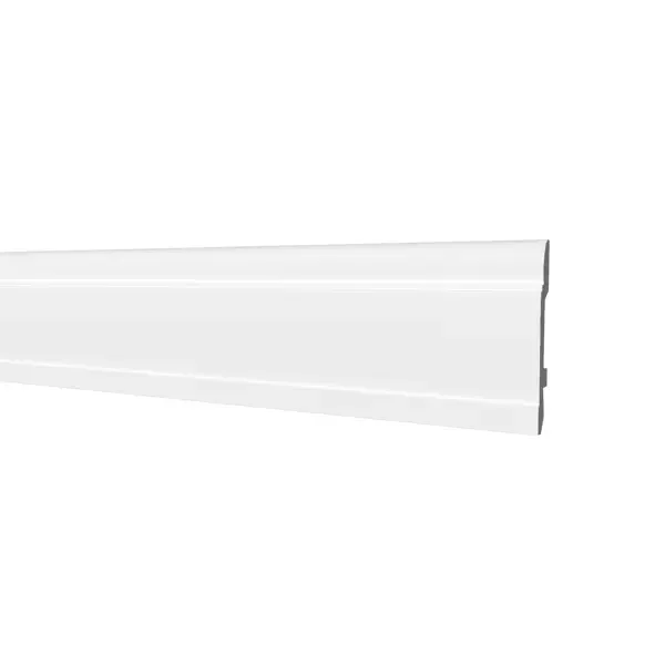 Плинтус напольный ударопрочный влагостойкий под покраску Decor-Dizayn DD702 2.2x200 см цвет белый