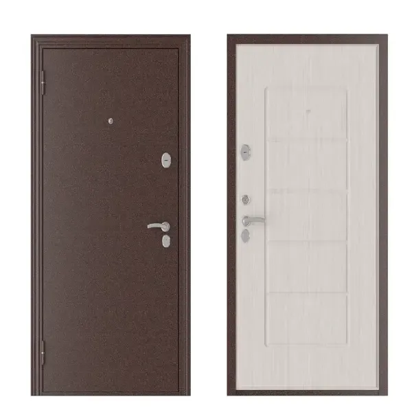 Входная дверь Home 205х87см левый коричневый МЕГИ Меги Home