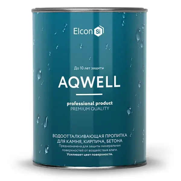 Водоотталкивающая пропитка Elcon Aqwell с эффектом мокрого камня бесцветный 0.9 л