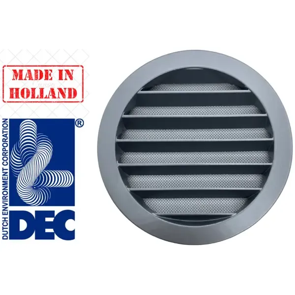 Решётка вентиляционная с сеткой Dec International DSAVDC D100 мм металл цвет нержавеющая сталь DEC INTERNATIONAL DSAV100
