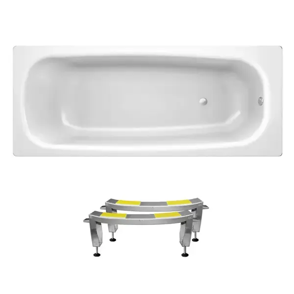 Прямоугольная ванна Sanitana BLB Universal S398036AH000000N_B70HAH001N сталь 170x70 см с шумоизоляцией и ножками