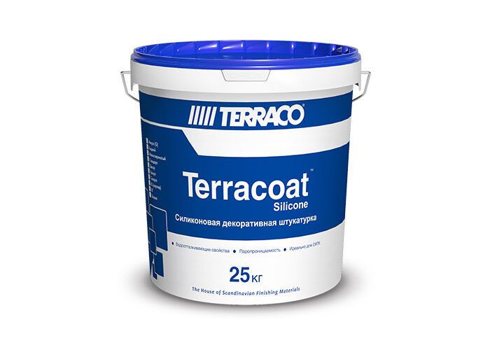 Штукатрука декоративная Terracoat XL (2,5 mm) Silicone 25 кг (24) фасадная, с текстурой Короед, силиконовая