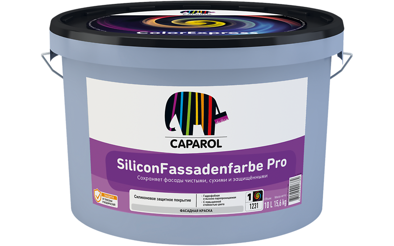 Краска водно-дисперсионная для наружных работ Caparol SiliconFassadenfarbe Pro Про Б 3; 9,4 л (44шт/пал)