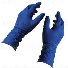 Перчатки смотровые нест сверхпрочные латекс синие High Risk Safe&Care DL 215 ХL 25/250