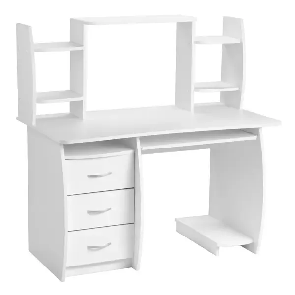Компьютерный стол Клик Мебель 9162317 122x125x70 см ЛДСП цвет белый
