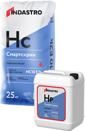 Гидроизоляция эластичная Indastro Смартскрин HC10 E2k 25 кг (36шт/пал)