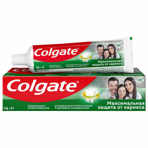 Зубная паста 100 мл COLGATE "Двойная мята", защита от кариеса, с фторидом и кальцием