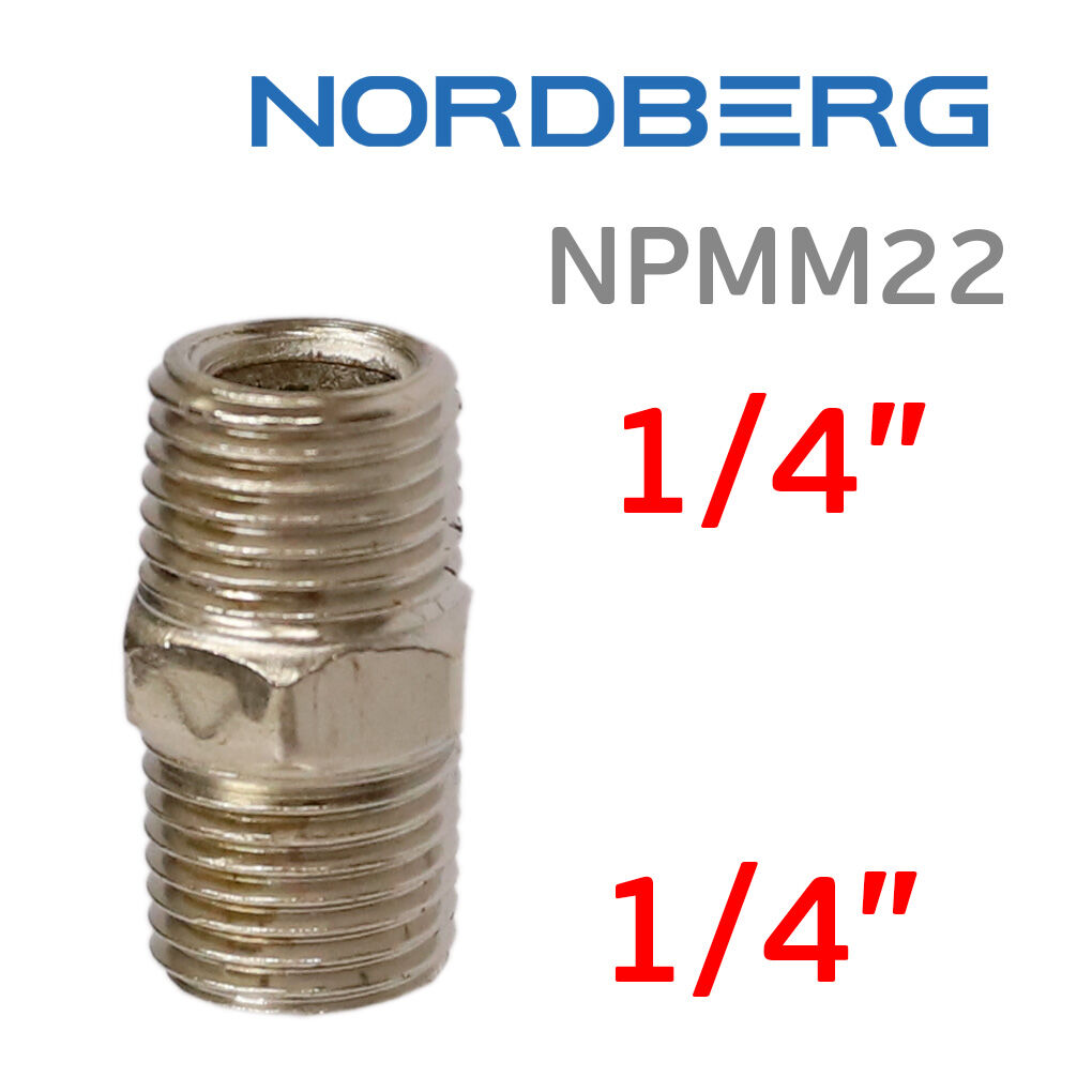 Переходник резьба 1/4" наружная Nordberg бочонок NPMM22