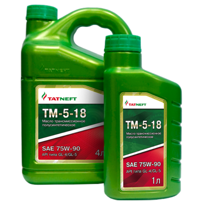 Масло Татнефть трансмиссионное ТМ 5-18 75W-90 GL-4/GL-5 (полусинтетика) 10 л