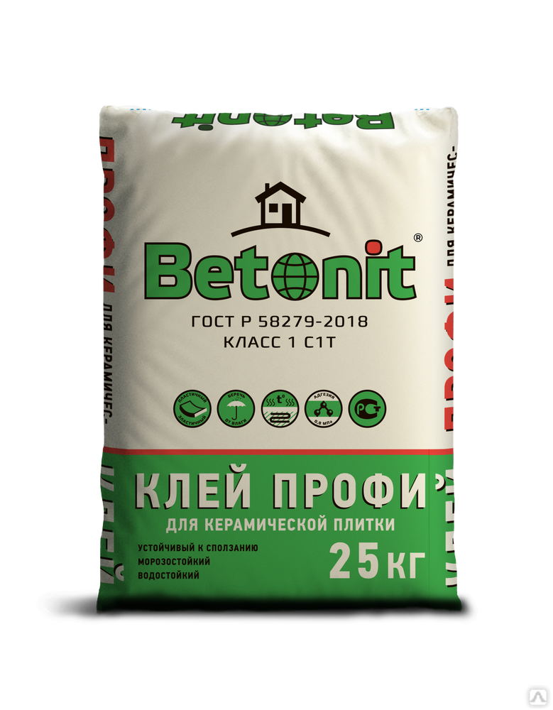 Клей плиточный профи Betonit ГОСТ 25кг купить оптом за 210 руб./т в ...