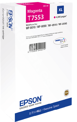 Epson Картридж повышенной емкости с пурпурными чернилами T7553 для WF-8090, 8590 (C13T755340)