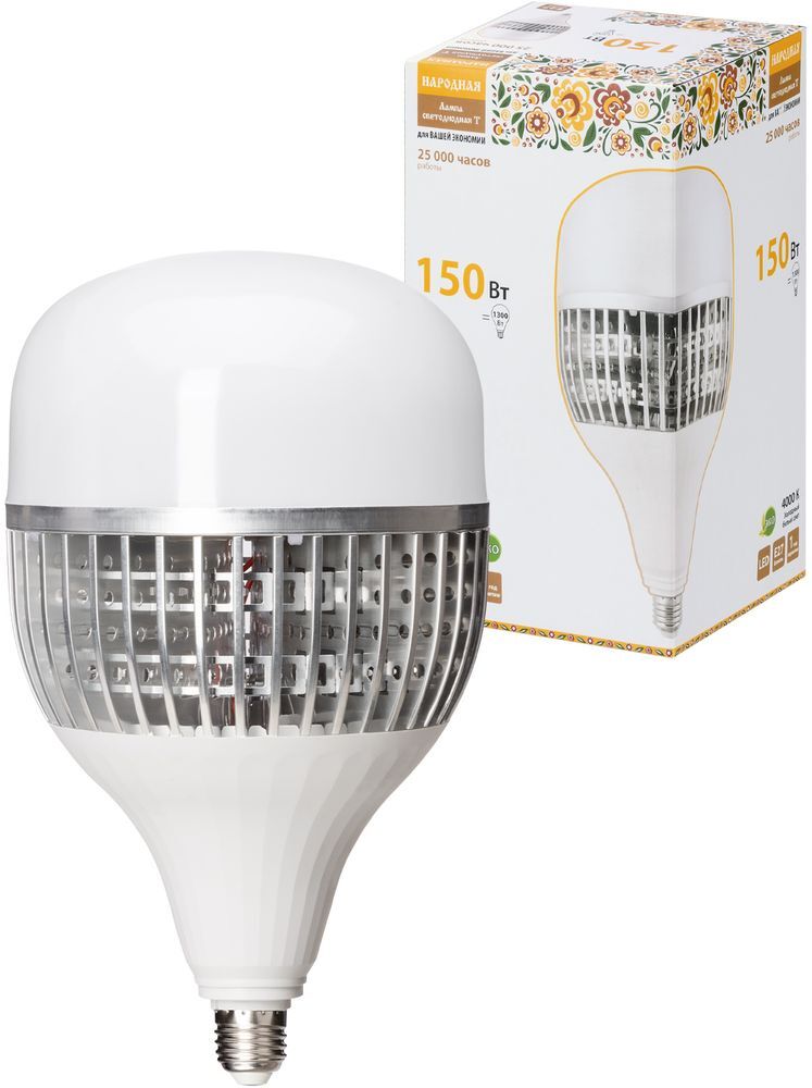 Лампа светодиодная T 150Вт 230В 4000К E27 (170x295 мм) Народная