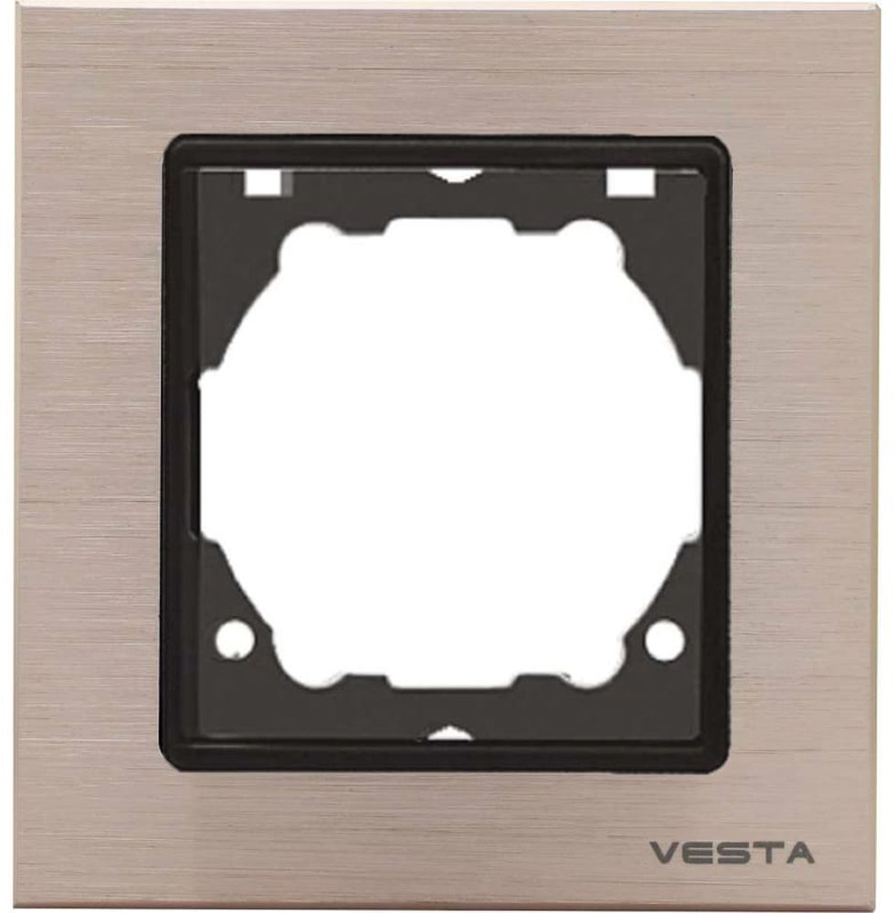 Рамка 1-я Vesta-Electric Exclusive Champagne Metallic