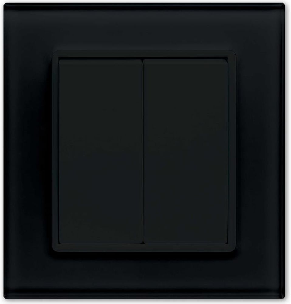Выключатель Vesta-Electric Exclusive Black двухклавишный