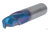 Твердосплавная концевая сферическая фреза монолитная 4 зуба с покрытием Nano Blue Ø удлиненная 5x10x75 мм R 2,5 #2