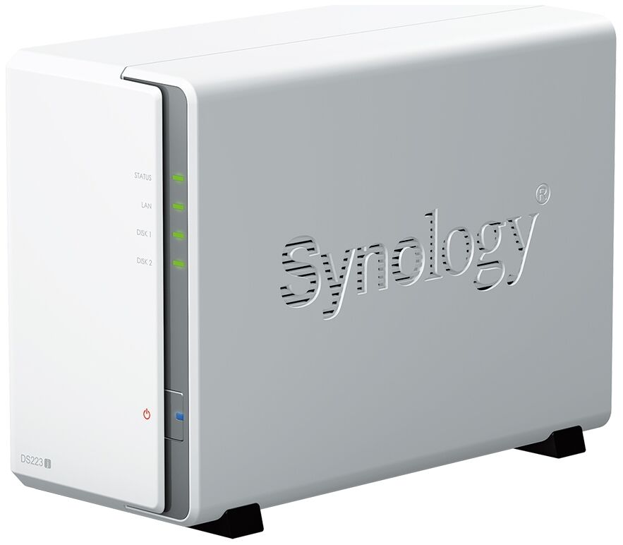 Сетевое хранилище Synology Synology DS223j настольный 2шт. 3.5",3.5"/2.5" SATA III 32TB Basic,RAID 0,RAID 1,Synology Hyb
