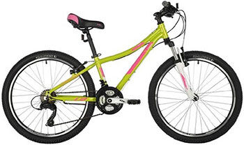 Велосипед Foxx 24'' CAMELLIA зеленый, алюм. рама 12'', 21 скор., Power/Microshift TS38, V- brake тормоз 24'' CAMELLIA зе