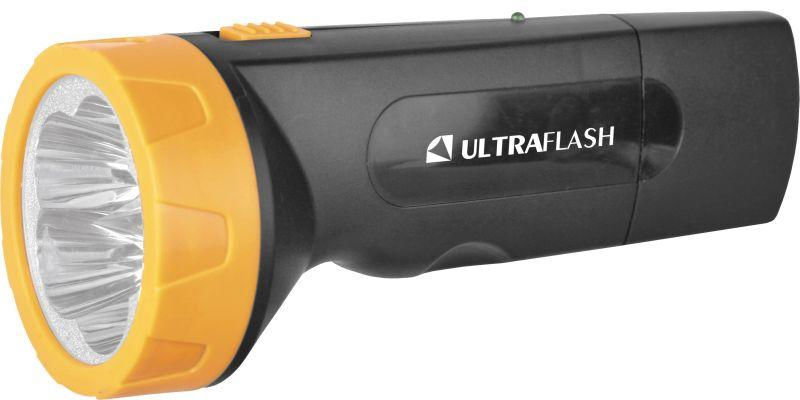 Ultraflash Фонарь аккумуляторный LED3827 5LED аккум. SLA 220В пластик. черн./желт. (кор.) Ultraflash 11241