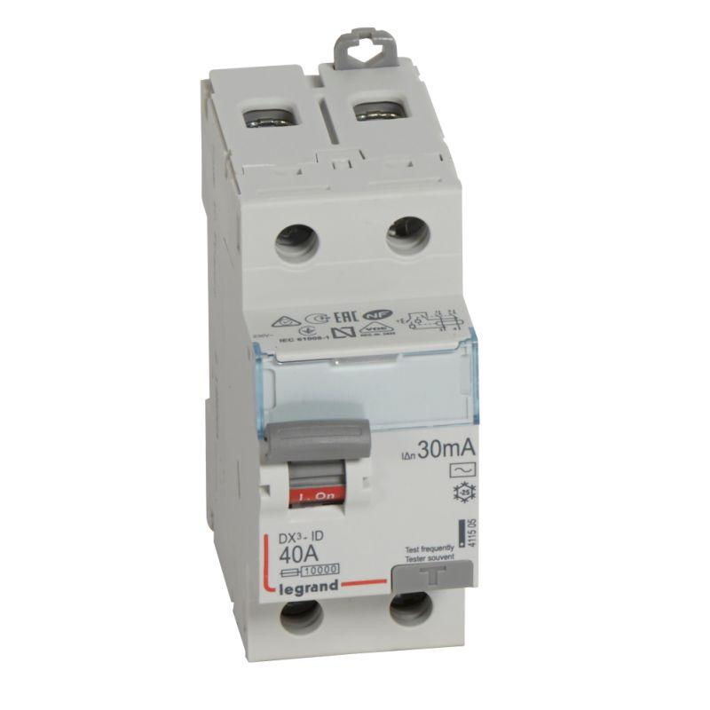 Legrand Выключатель дифференциального тока (УЗО) 2п 40А 30мА тип AC DX3 Leg 411505