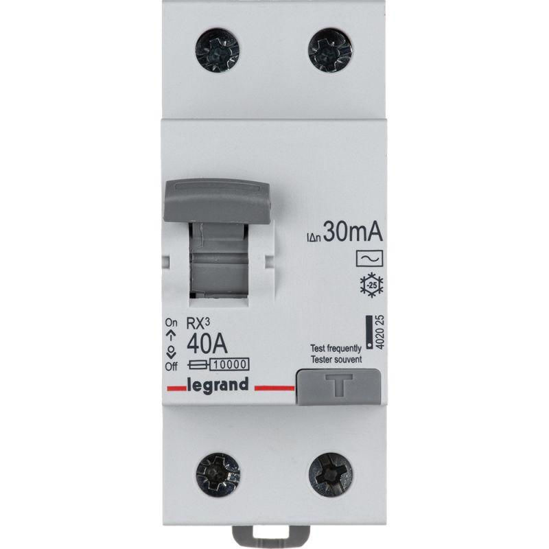 Legrand Выключатель дифференциального тока (УЗО) 2п 40А 30мА тип AC RX3 Leg 402025
