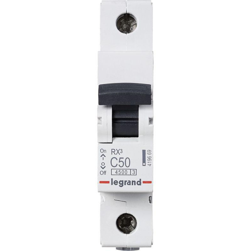 Legrand Выключатель автоматический модульный 1п C 50А 4.5кА RX3 Leg 419669