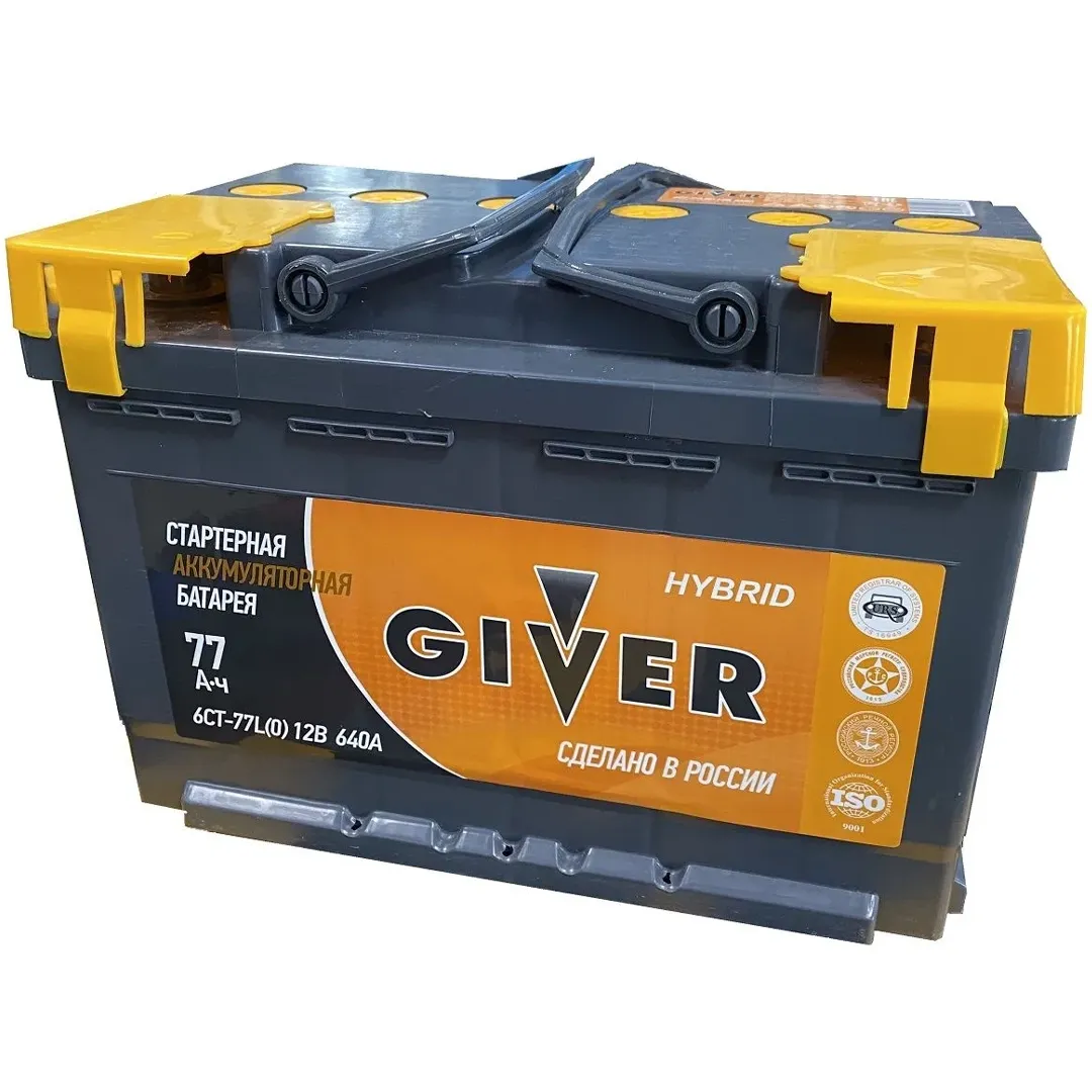 Аккумулятор Giver Hybrid 77Ah О.П 640A