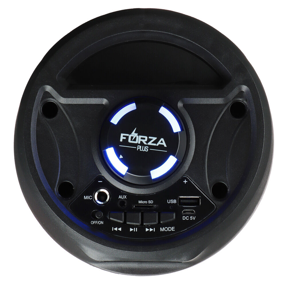 FORZA Колонка беспроводная Drum, 10 Вт, 2200мАч, светомузыка, LED-дисплей, FM радио, AUX, USB 6