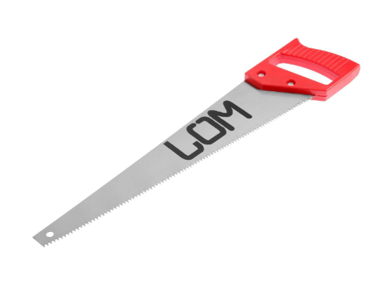 Ножовка по дереву пластиковая рукоятка, LOM 7-8 TPI, 400 мм