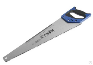 Ножовка по дереву TUNDRA, 2К рукоятка, 3D заточка, каленый зуб, 7-8 TPI, 500 мм 