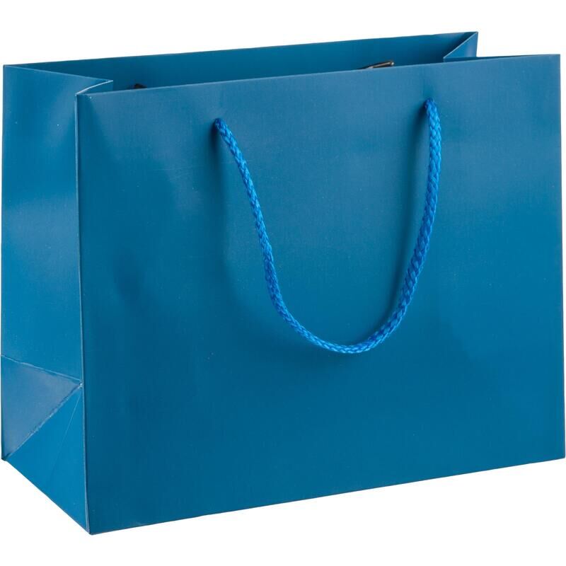 Пакет подарочный синий (18x23x10 см) NoName