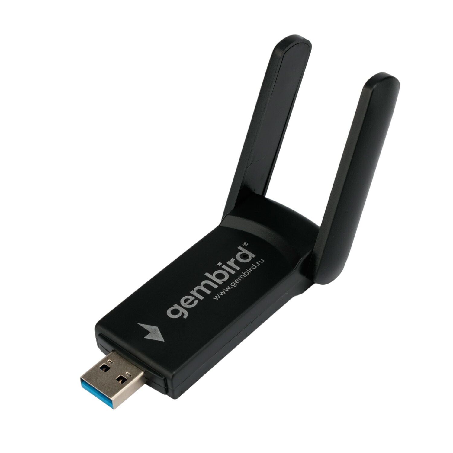 Сетевой адаптер WiFi+Bluetooth двухдиапазонный с антеннами, 1300 Мбит, MU-MIMO, USB, 802.11b/a/g/n/ac Gembird 2