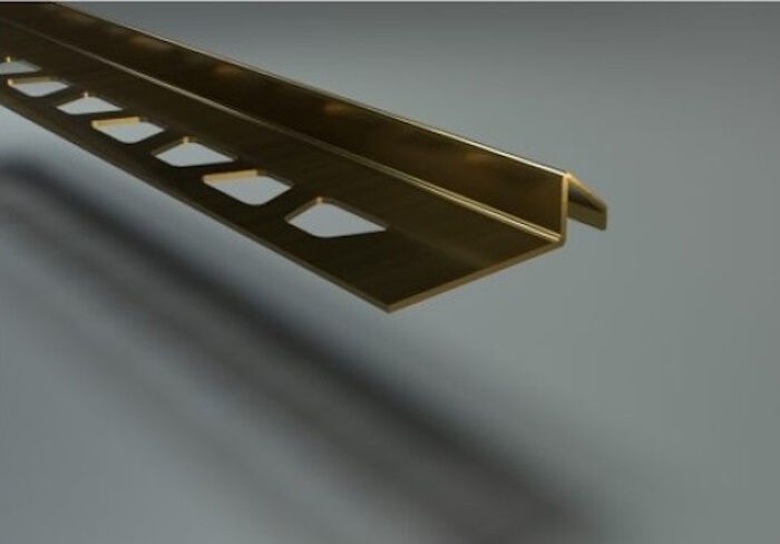 Наружный профиль для керамической плитки ZKSF, нержавеющая сталь шлифованная