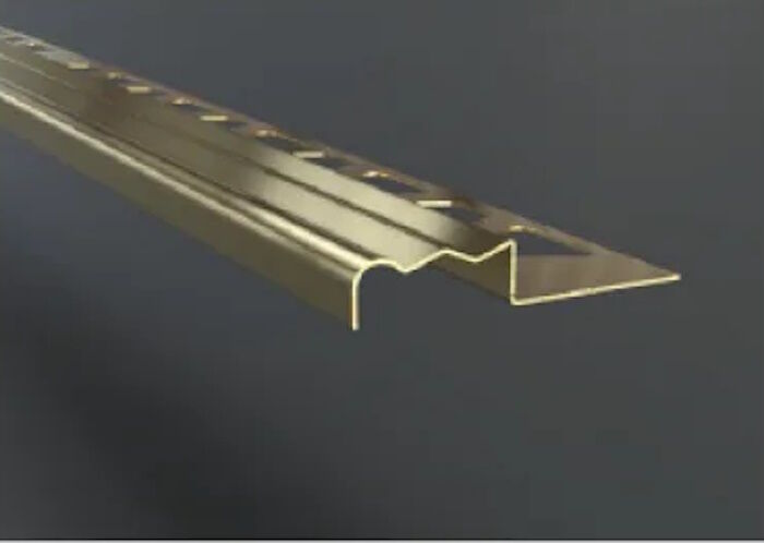 Профиль для защиты ступеней ZSKR, нержавеющая сталь шлифованная