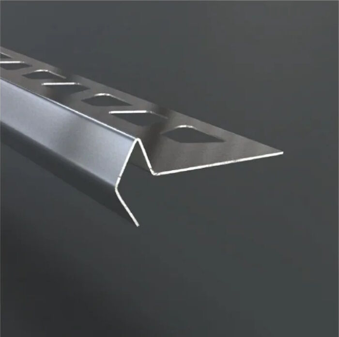 Наружный профиль для керамической плитки ZKX, нержавеющая сталь шлифованная