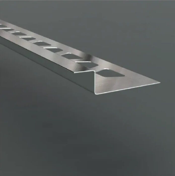 Профиль Z-образный с фиксацией под покрытие ZZ, нержавеющая сталь шлифованная