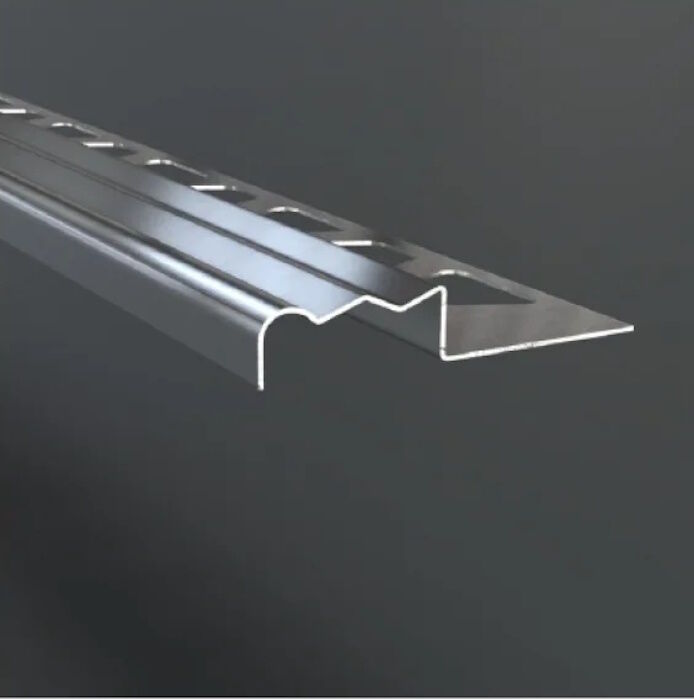 Профиль для защиты ступеней ZSKR, нержавеющая сталь шлифованная