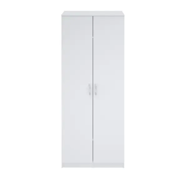 Шкаф распашной Мебельная фабрика 1+1 90x220.4x52 см ЛДСП цвет белый