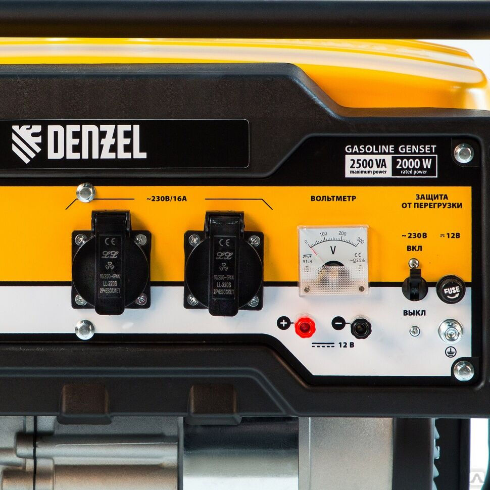 Генератор бензиновый PS 25 2.5 кВт 230 В 15 л Denzel 17