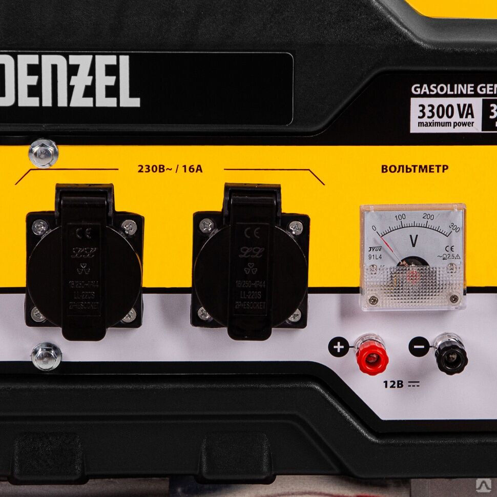 Генератор бензиновый PS-33E 3.3 кВт 230 В 15 л электростартер Denzel 10